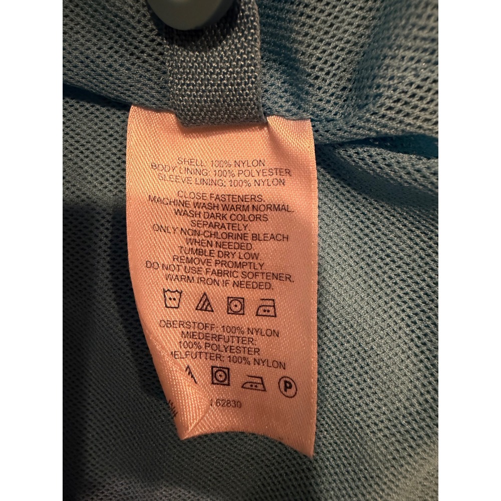 Lands‎ End Womens Hooded Windbreaker Jacket Blue Medium M 10-12 Coastal Utility - Picture 6 of 6